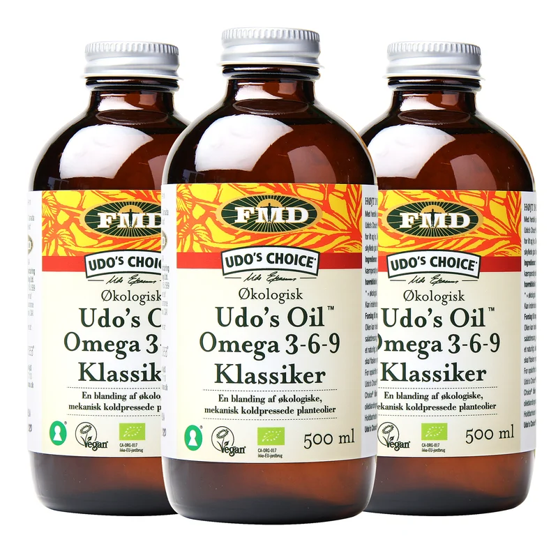Udo´s Choice Oil Blend Flytande Omega 3-6-9 Ekologisk | 3 x 500 ml