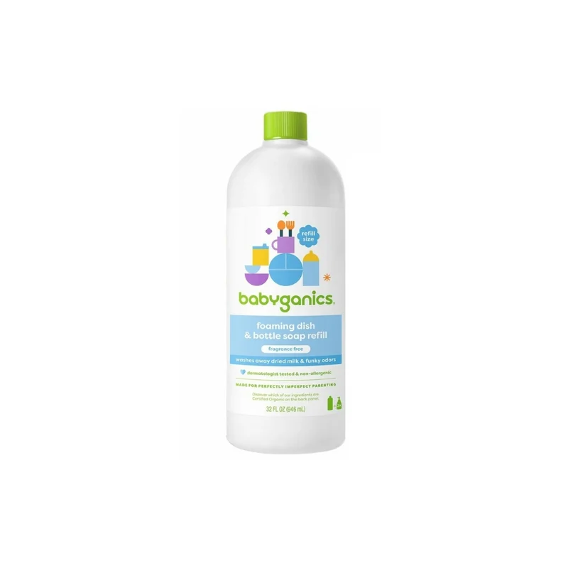 babyganics｜餐具及奶樽洗潔液 - 無香味 946ml 補充裝