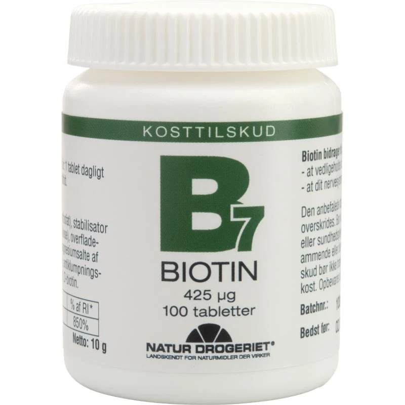 B7 Biotin 425 μg, 100 stk., Natur Drogeriet