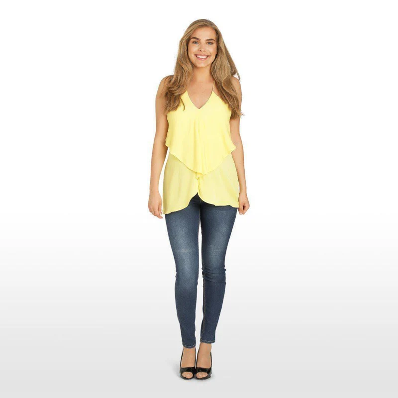 Hello Yellow top til gravide, gul
