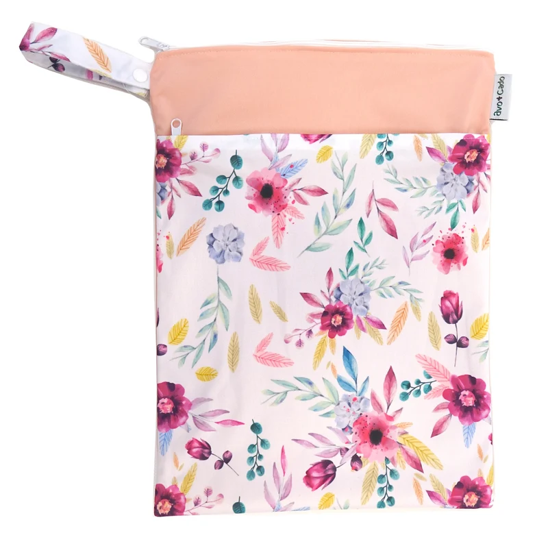 avo+cado Wetbag Medium med två fack - Flowers