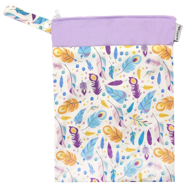 avo+cado Wetbag Medium med två fack - Feathers