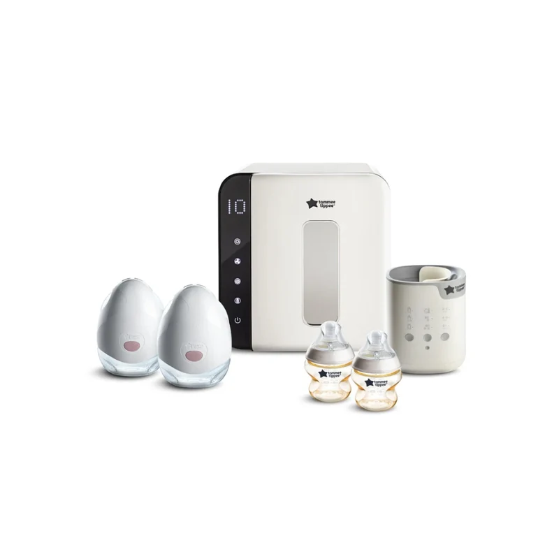 Tommee Tippee｜All-in-1新生爸媽必備套裝(UV消毒+雙邊免提電動吸奶器)