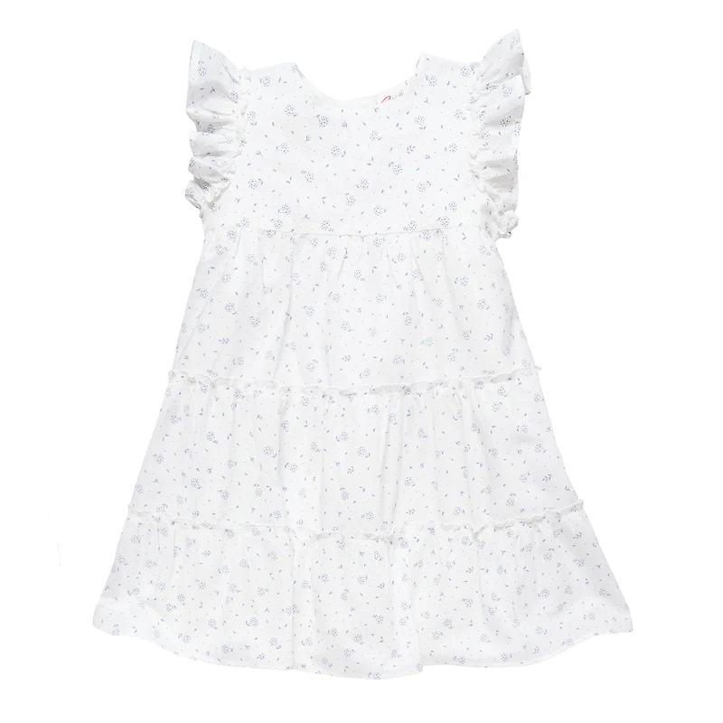 Sommarklänning vit med blommor