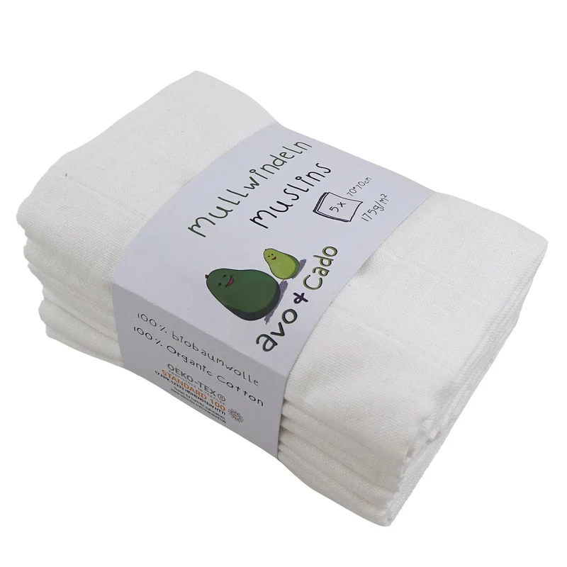 avo+cado Muslin Näsdukar 70 x 70 cm - 5 st