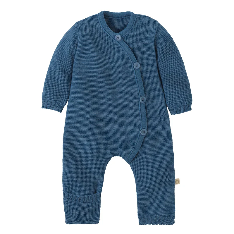 Disana Stickad Jumpsuit i Merinoull – Dove Blue