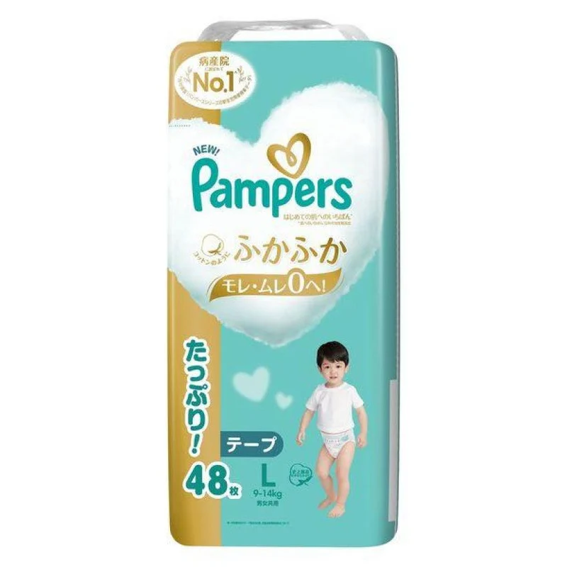 Pampers｜幫寶適日本進口一級幫紙尿片｜L碼「9-14kg」｜48枚