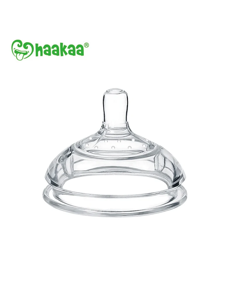 Haakaa｜第3代配件｜矽膠防脹氣奶嘴｜2個裝