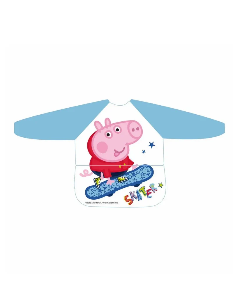 Peppa Pig｜長袖防水兜形口水肩