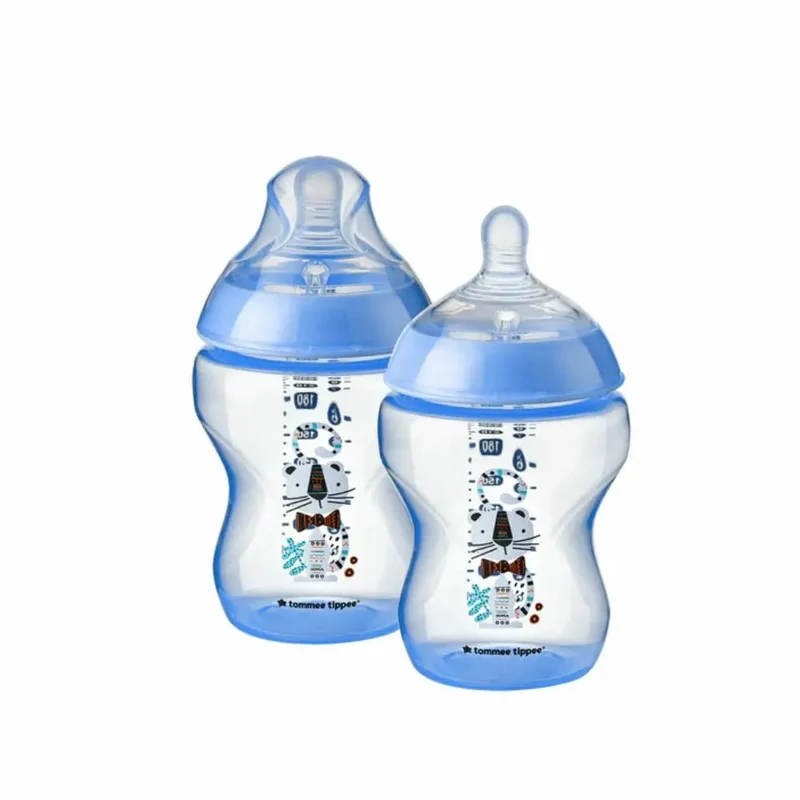 Tommee Tippee｜Closer to Nature 260ml PP 印花奶瓶配新升級版乳感超柔軟奶嘴｜2個裝