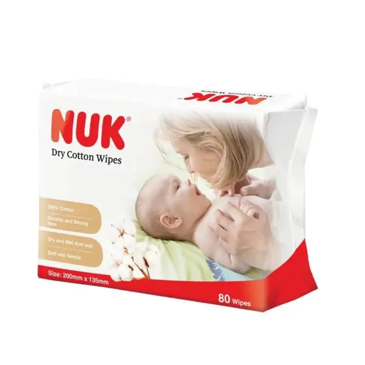 NUK｜嬰兒乾濕兩用紙巾｜80抽裝｜6包