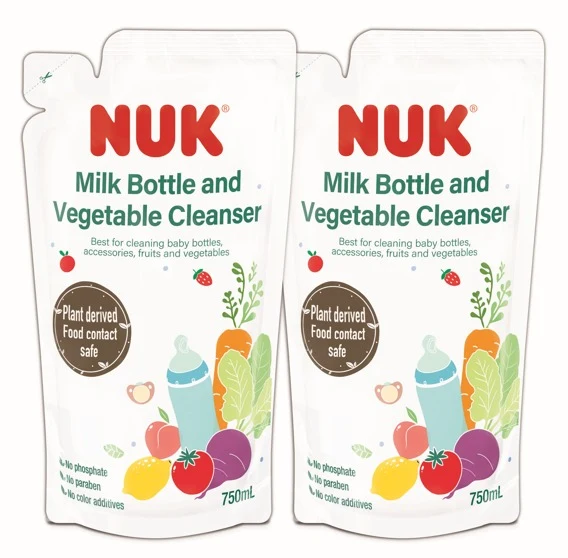 NUK - 奶瓶蔬果清洗液 750ml 補充裝｜兩包裝