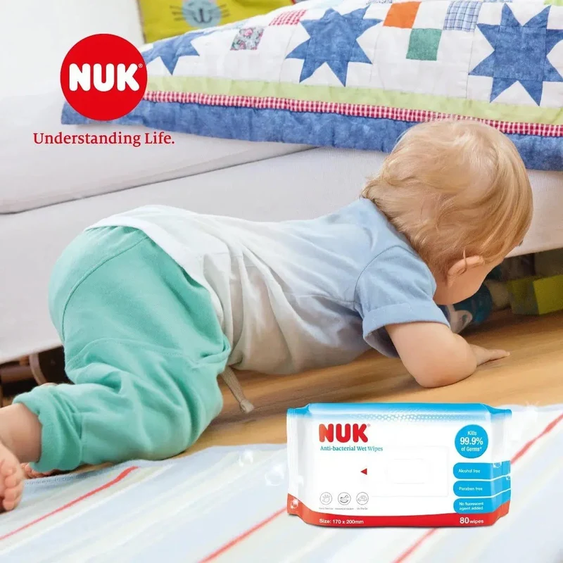 NUK｜嬰兒厚身濕紙巾｜80片 | 3包