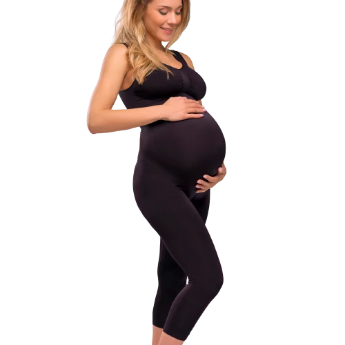Carriwell leggings för gravida med stöd - 3/4 längd - Svart
