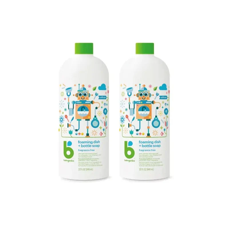 Babyganics｜餐具及奶樽洗潔液｜946ml｜兩枝優惠裝