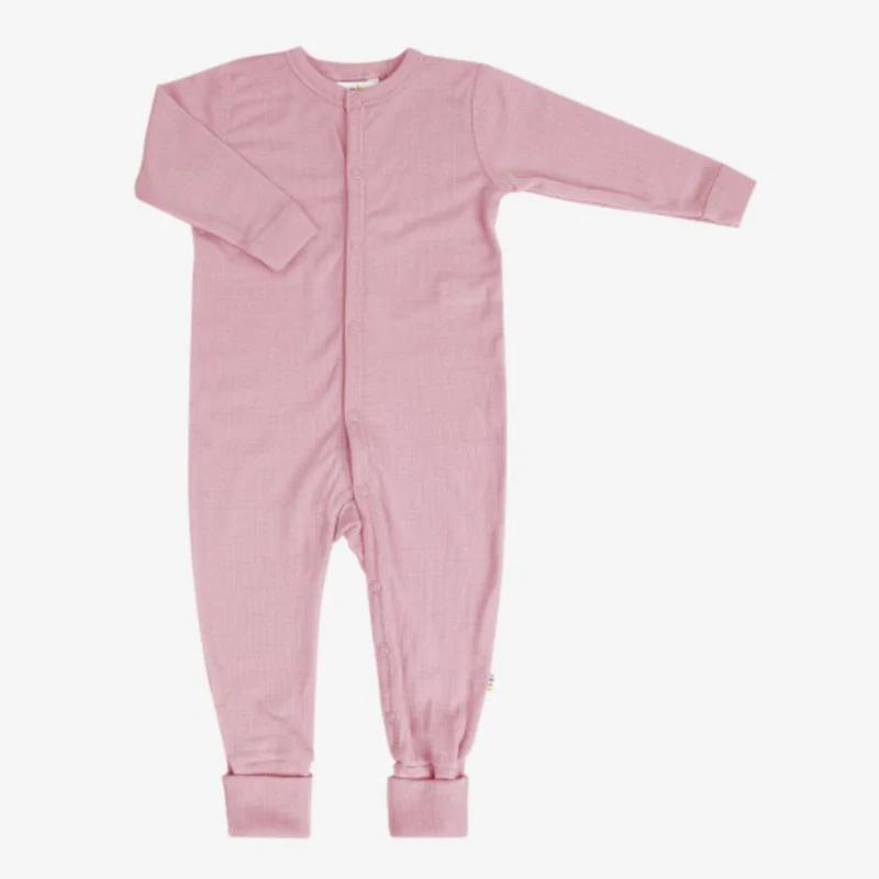 Joha pyjamas i ull - 2i1 fötter - Old rose