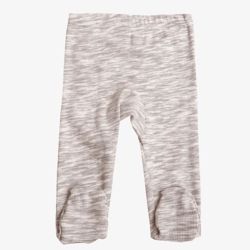 Joha leggings med fötter - Gråmelerad