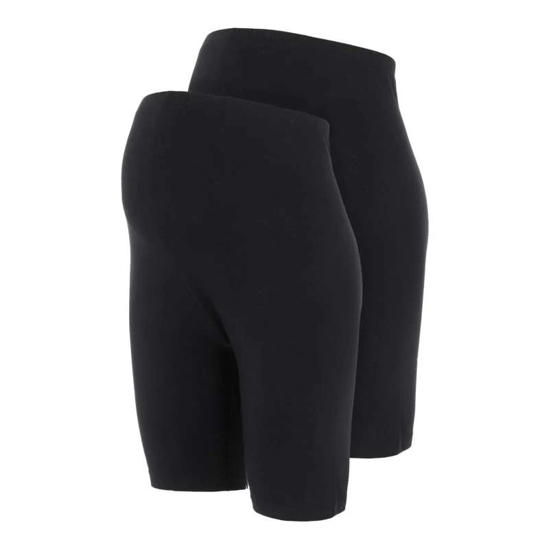 Mamalicious MLSANNI Graviditets-Cykelshorts -2-pack - Svart