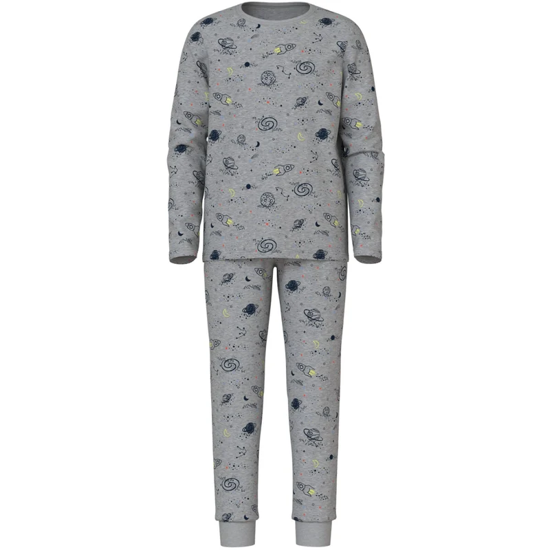 Name It Grey Melange Nkmnightset Grey Space Noos