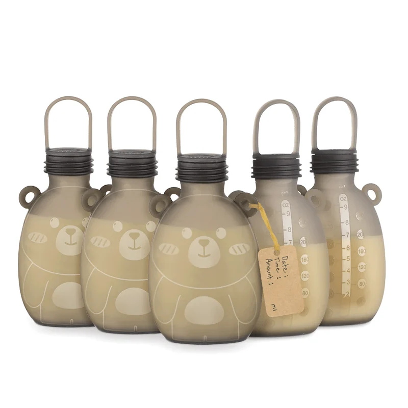 Haakaa Silikonpåse för bröstmjölk - 5 st (260 ml)