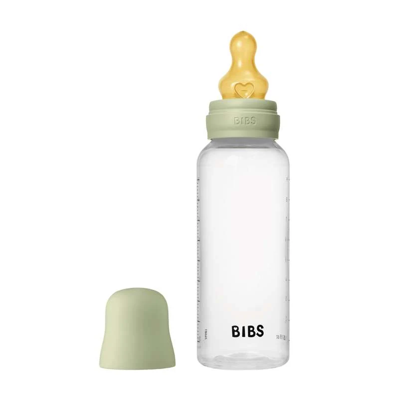 BIBS Flaska - Nappflaskset - Plast - naturgummi/Medium Flow/Rund - 270ml - Sage