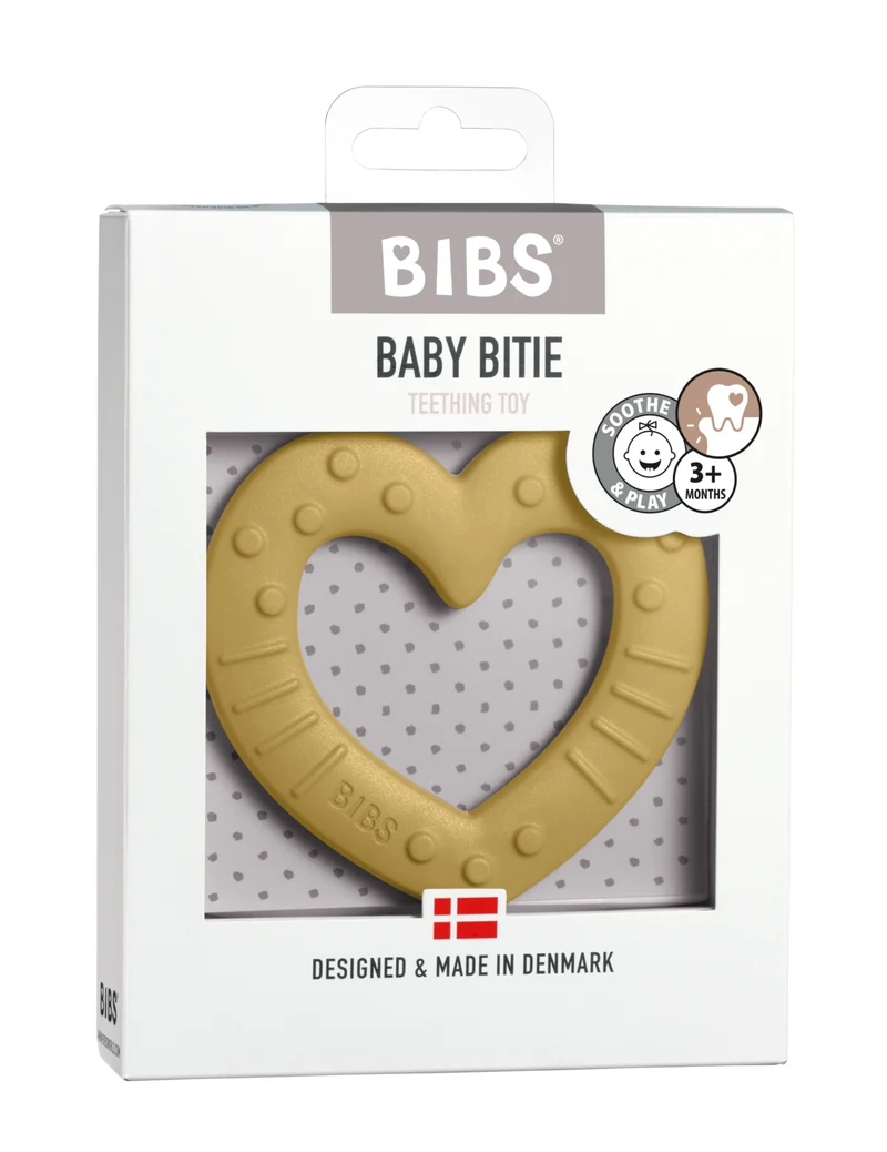 Bibs bitring - Heart Mustard