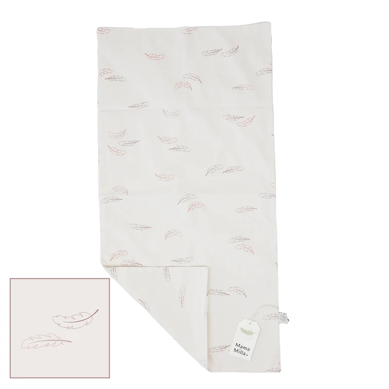 MamaMilla Lakan Babynest Rosa Fjädrar