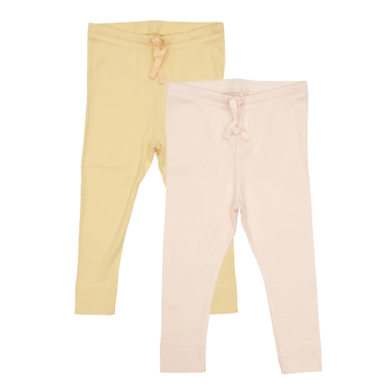 Copenhagen Colors 2-pack leggings - Gul / soft pink