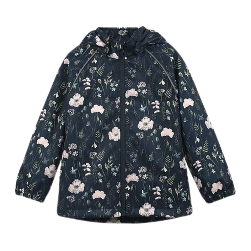 Minymo Softshelljacka - Blommor - Blue Nights