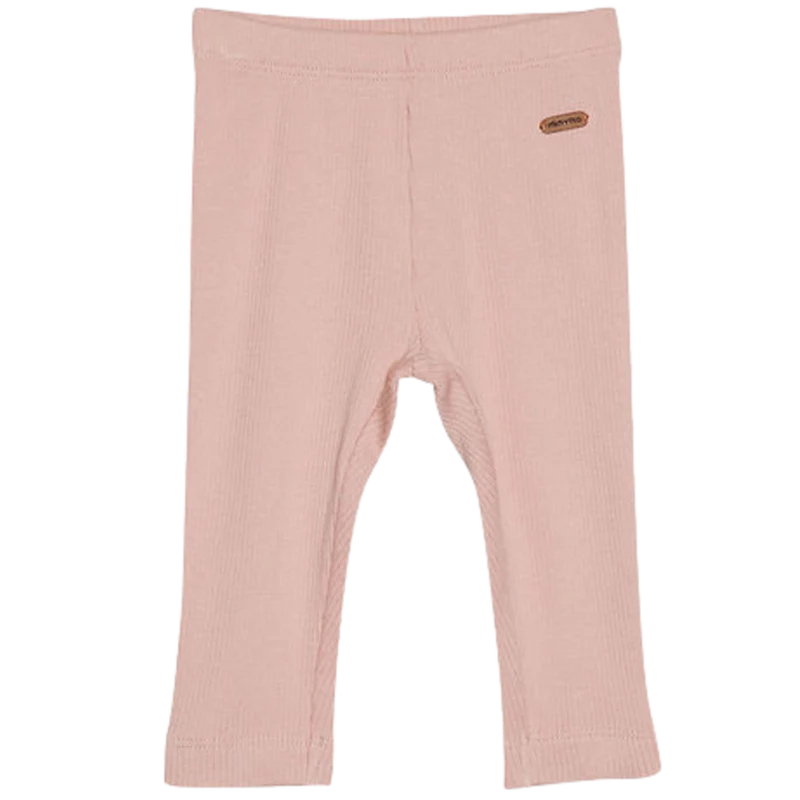 Minymo leggings i ribb - Mahogany Rose