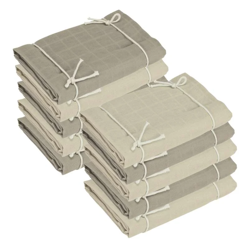 Oh'Naturel Ekologiska Tygblöjor - 10-pack - Lotus/Sand