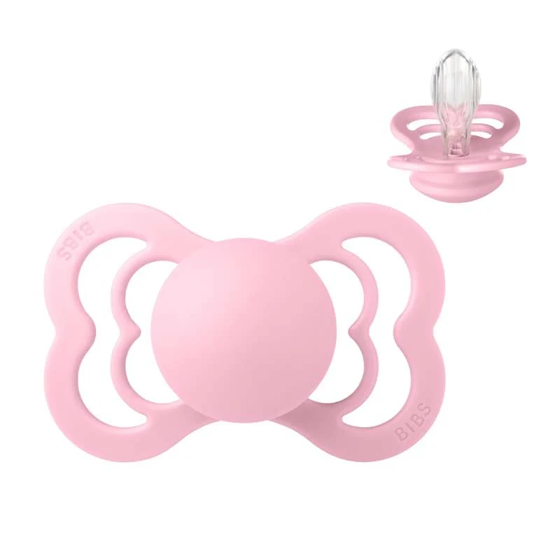 BIBS Symmetrisk Supreme-napp - strl. 2 - Silikon - Babyrosa
