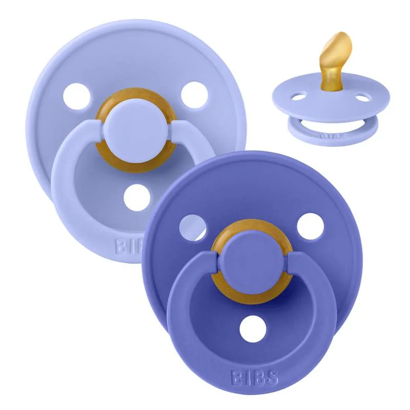 BIBS Anatomisk färg sutur - 2-pack - strl. 1 - naturgummi - Hush/Grape
