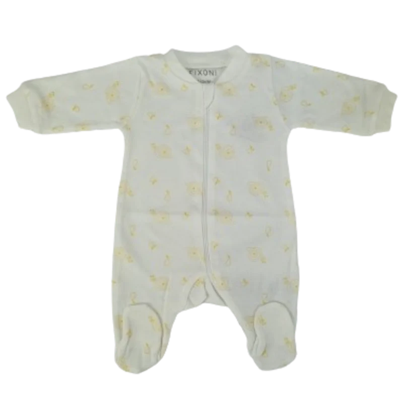 Fixoni heldress/pyjamas med fötter - New Nadja - Snigel - White
