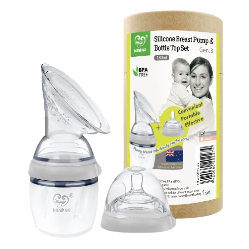 Haakaa Bröstpump med flaska - 160 ml