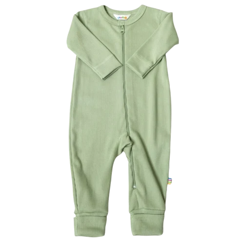 Joha pyjamas i ekologisk bomull med "trollfötter" - Mintgrön