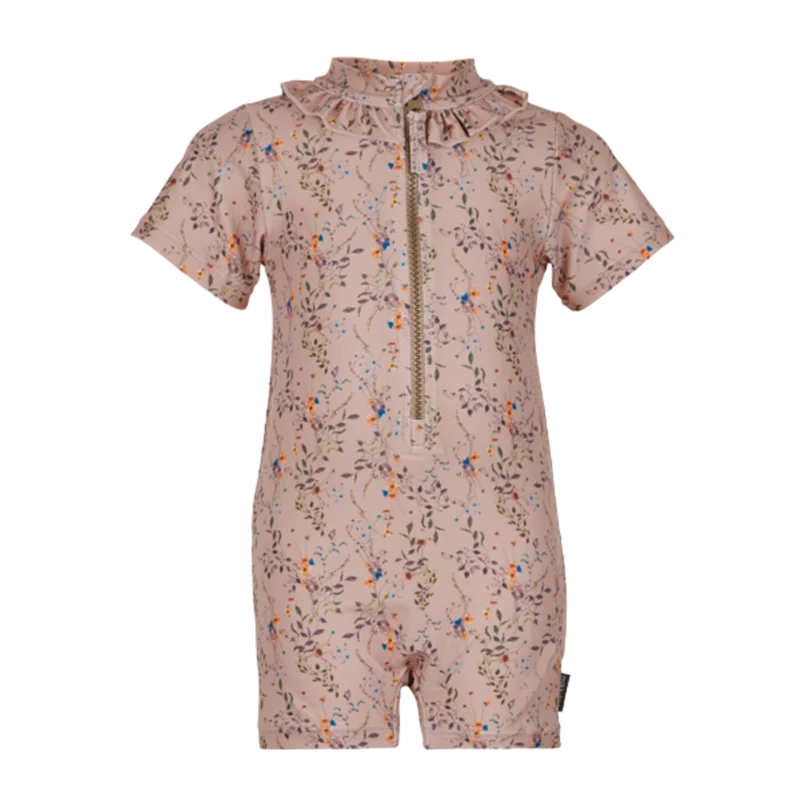 Mikk-line Baddräkt - Blommor - Nougat
