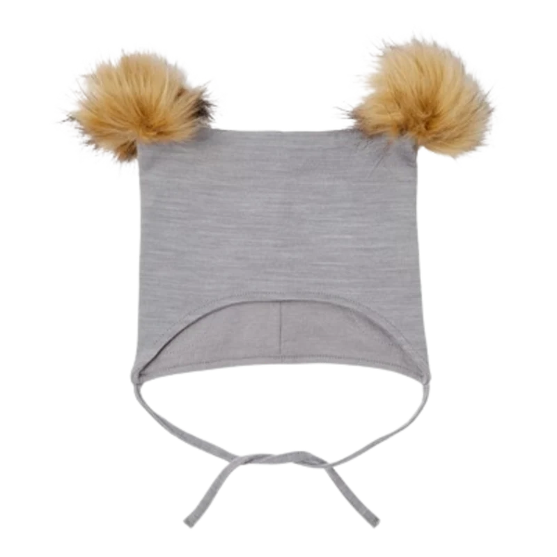 Mössa i ull med Pom Pom - Wuppo - Silver Filigree