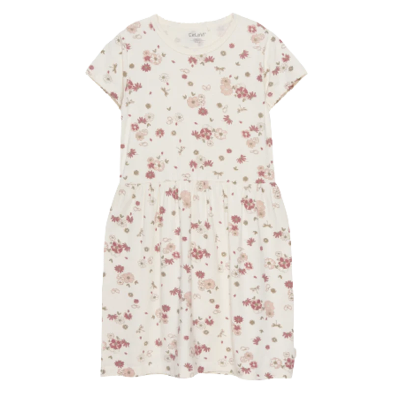 Celavi Klänning i Bambu - Blommor - Rose Cloud