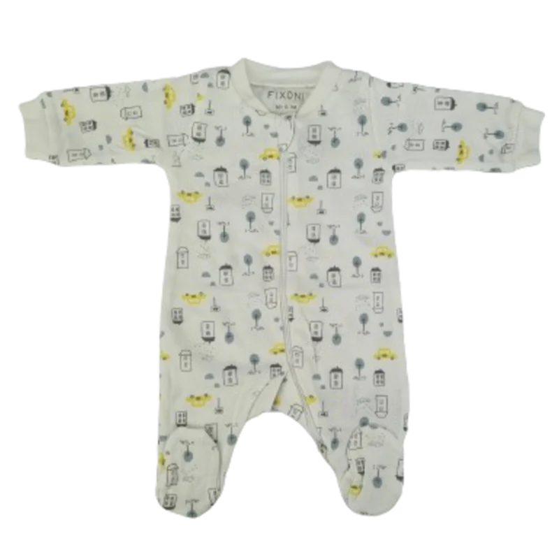 Fixoni heldress/pyjamas med fötter - New Nadja - By - White