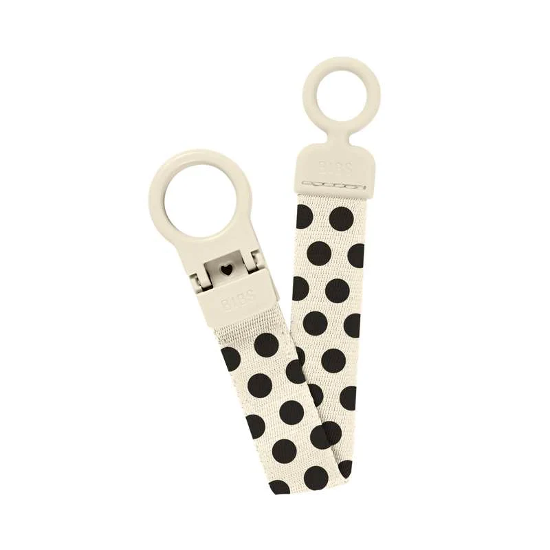 BIBS Tillbehör - Nappsnodd - Loop - Polka Studio - Ivory/Black