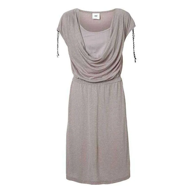 Mamalicious Twisty Jersey Gravidklänning - Grey Melange