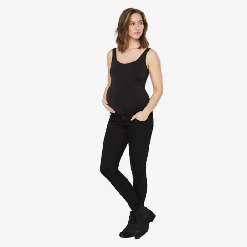 Mamalicious slim fit mammabyxor - Svart
