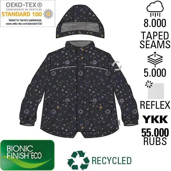 Mikk-line vinterjacka med glitter - Dark Navy