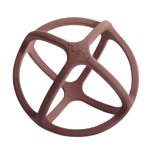 Mushie bitring i silikon - Teether Ball - Woodchuck