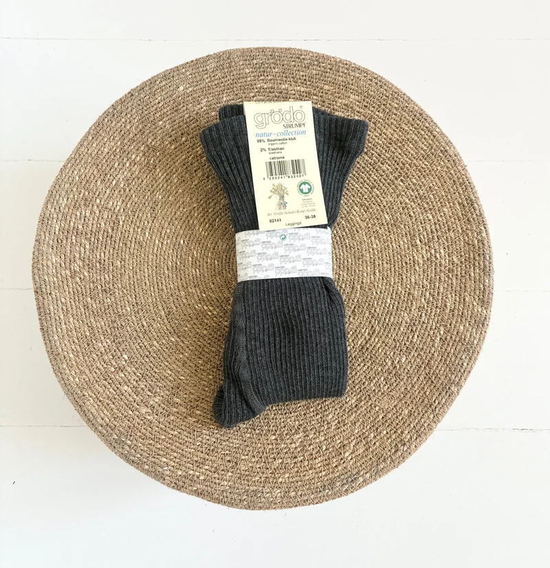 Grödo - strikkede leggings - bomuld - grå