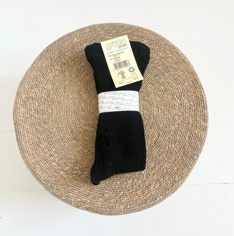 Grödo - strikkede leggings - bomuld - sort