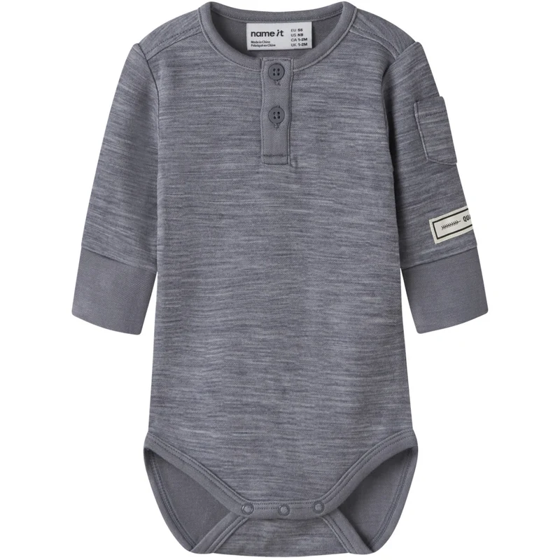 Name It Folkstone Gray Nbmwyla Wo/Vi Ls Body