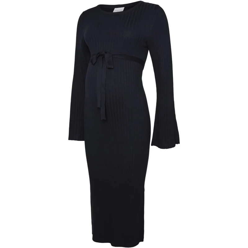 Mama;licious Navy Blazer Mlnewsiv L/S Strikk Midi Kjole Noos
