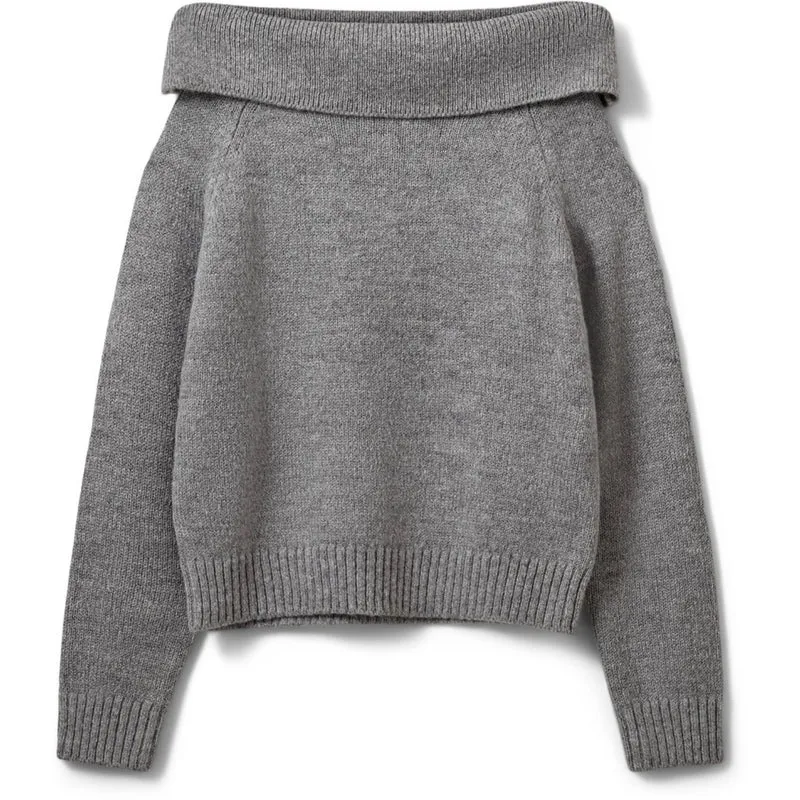 Sofie Schnoor Dark Grey Melange Sawasy Strikk